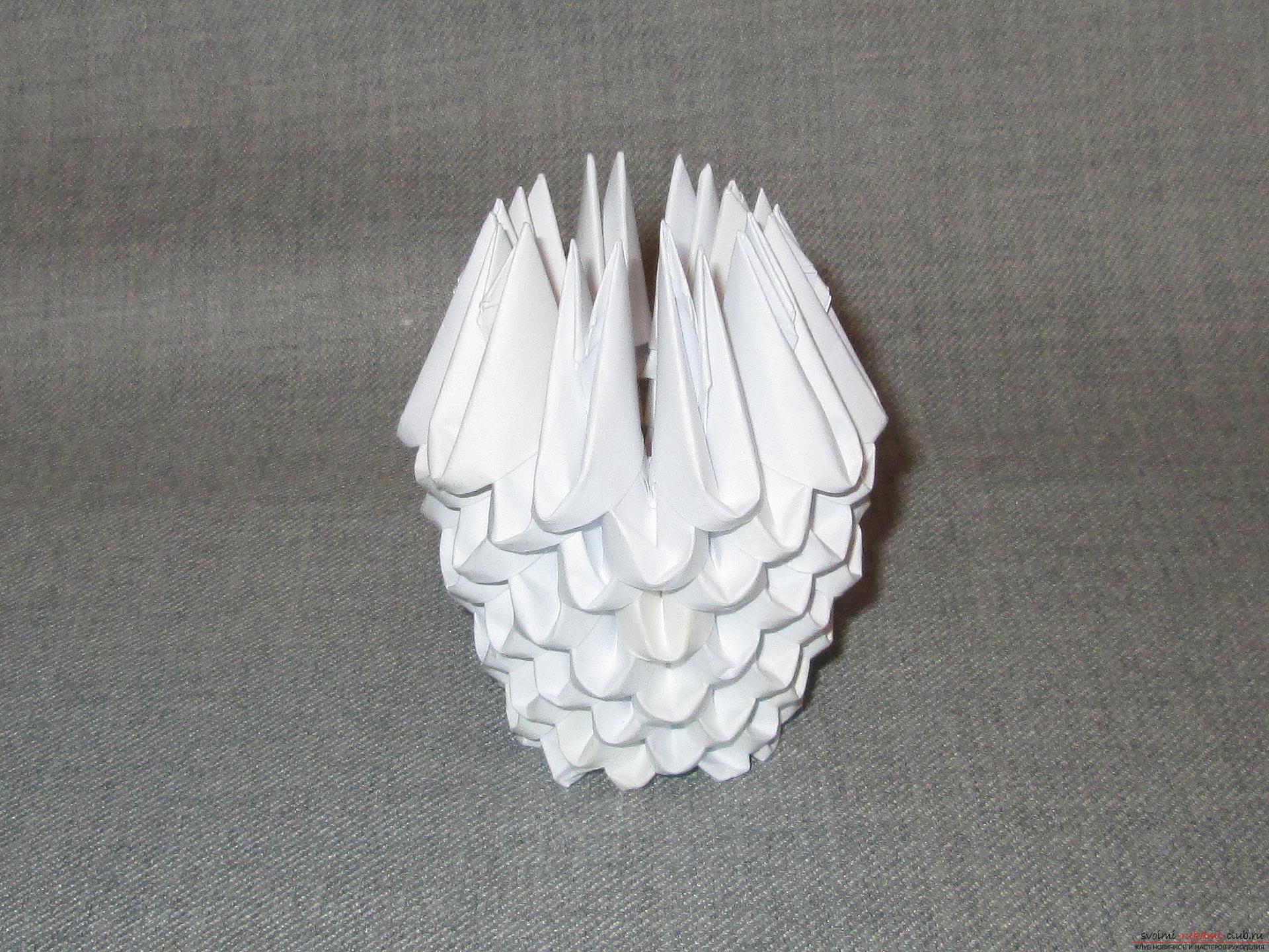 Для тех, кто любит собирать оригами из модулей, мастер-класс модульное оригами бабочки и грибочка.. Фото №3